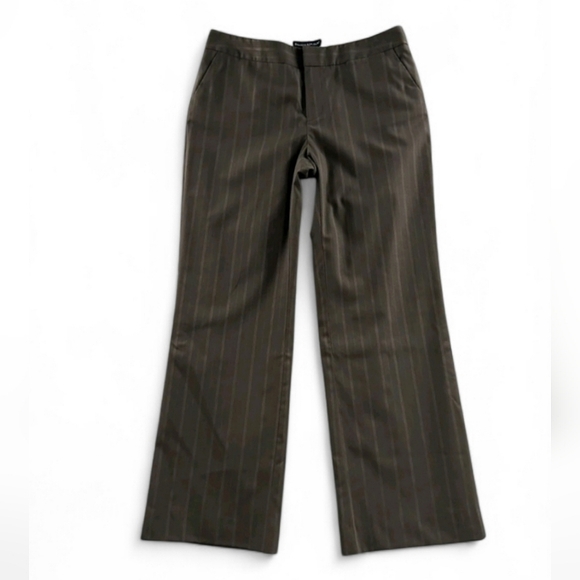 Banana Republic Pants - Womens Banana Republic Career Stretch Wool Blend Pants Taupe Striped *8 Short*